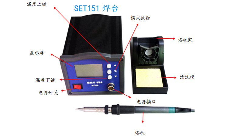 SET151大功率高温无铅焊台功能介绍